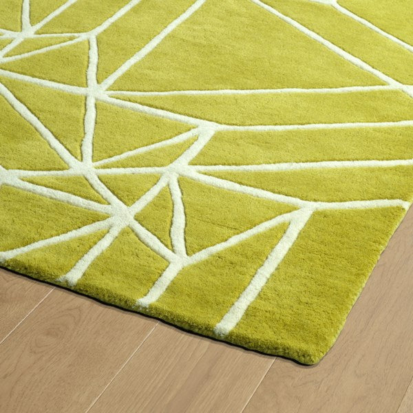 Origami Lime Green Area Rug - rug