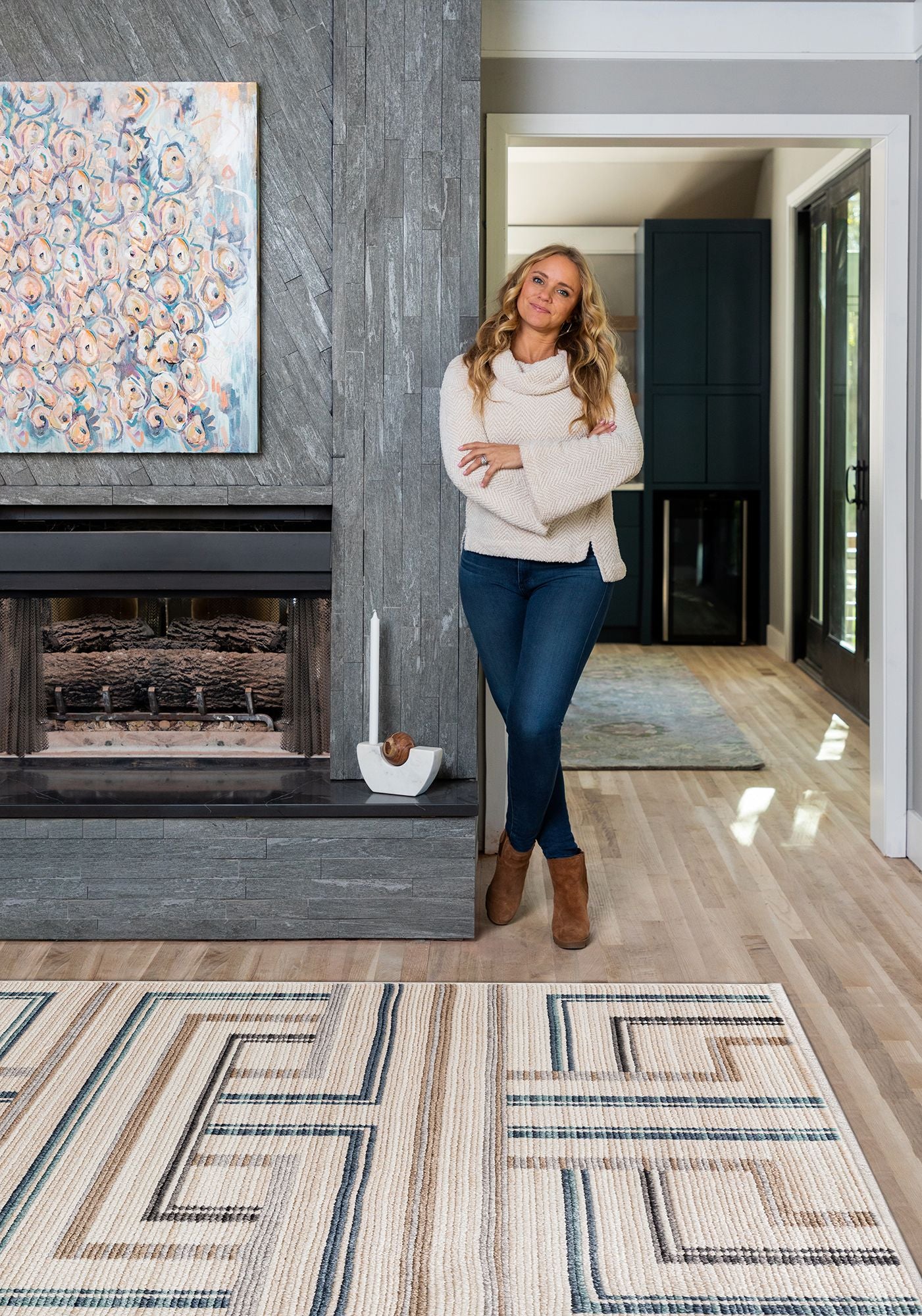 Denim Tetris Rug