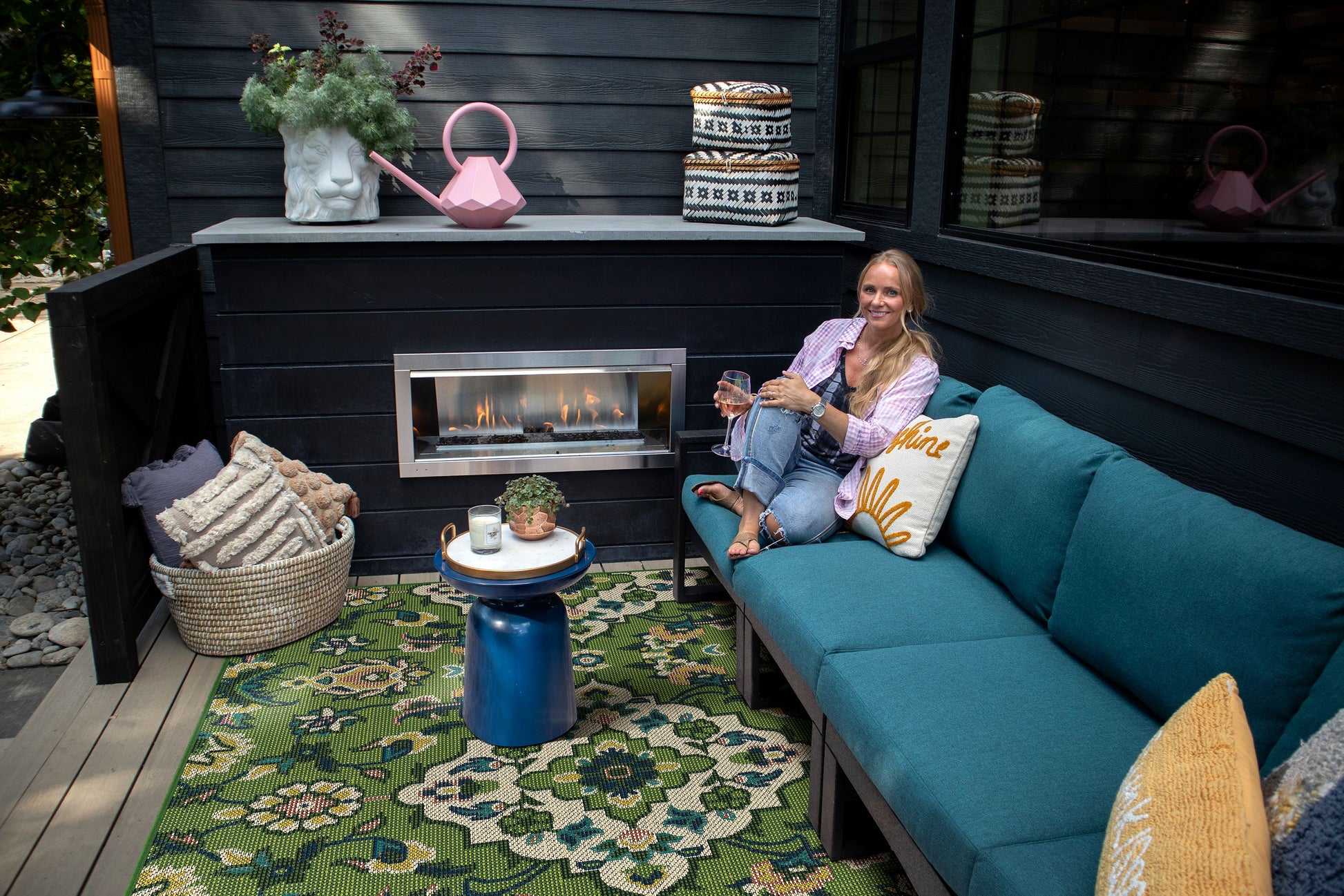 Lee Boulevard Green Rug - Rugs - Growing Days by Tamara Day