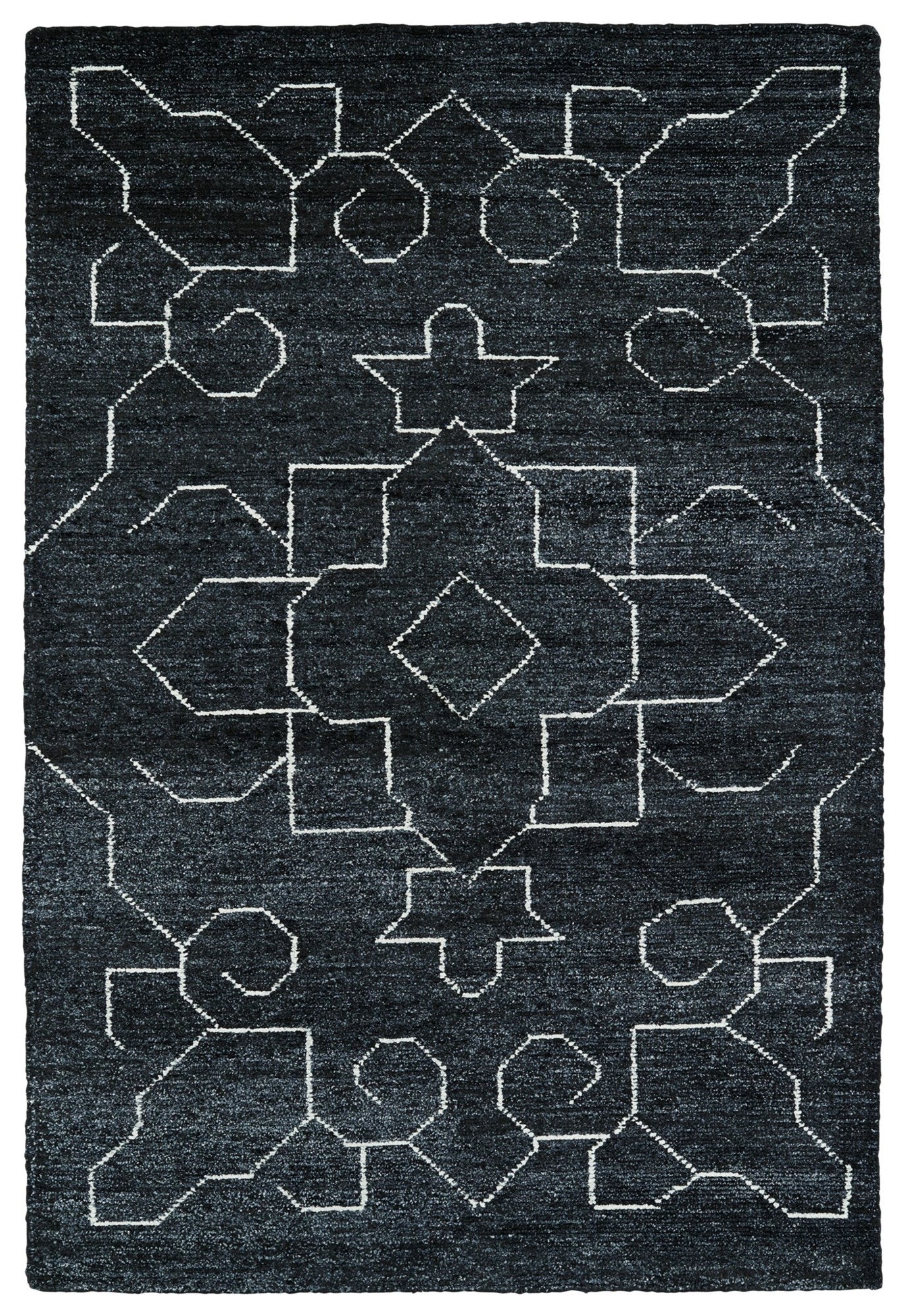 Charcoal Maze Area Rug - rug