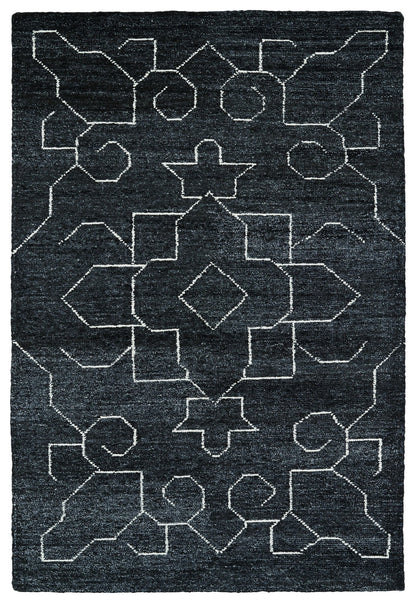 Charcoal Maze Area Rug - rug